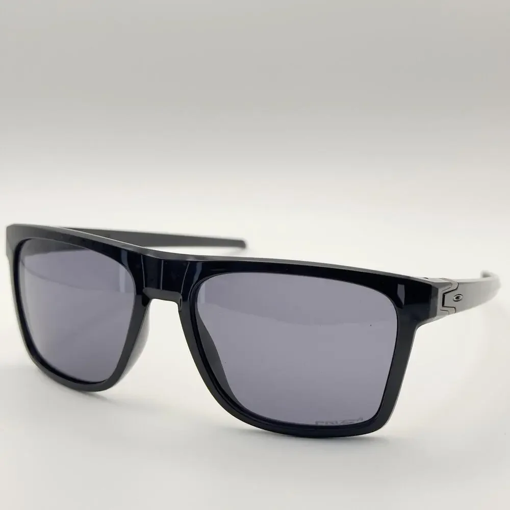 Oakley Sunglasses LEFFINGWELL OO9100-0157 Black Square Frame Prizm Grey Lens NEW